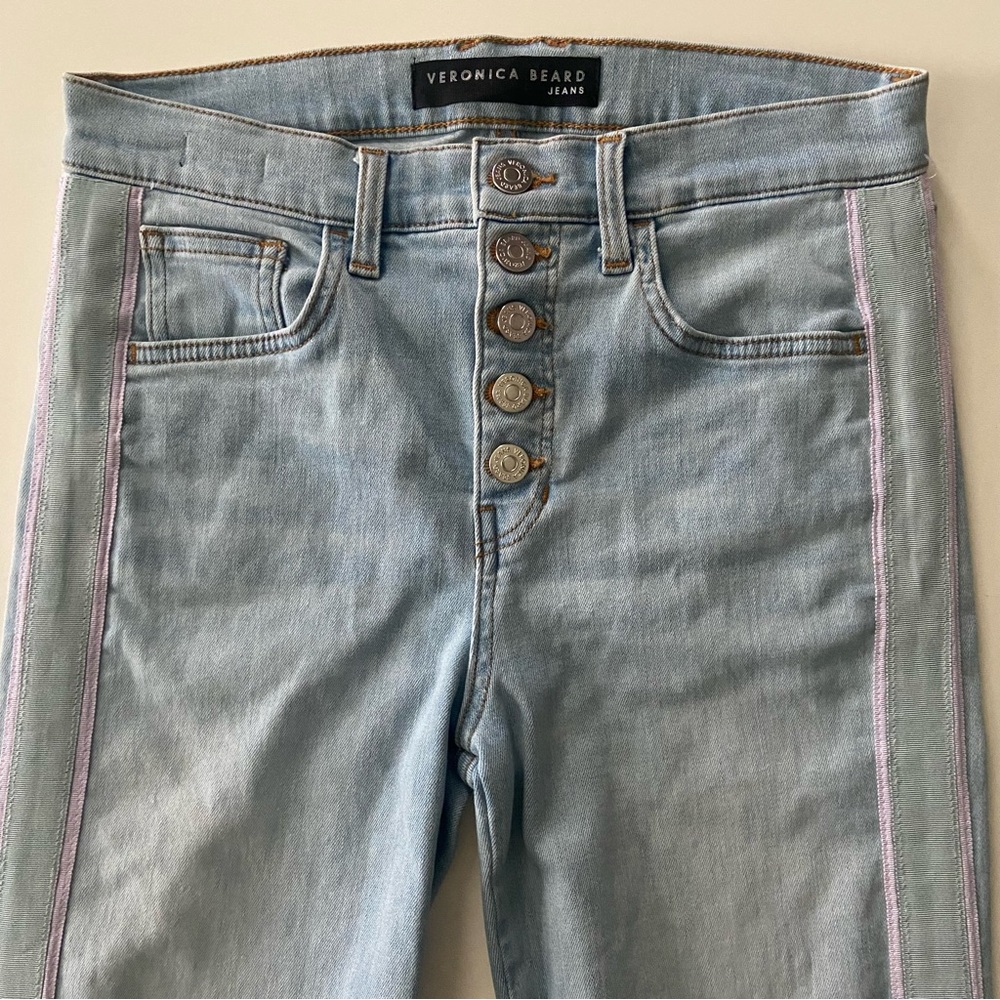 New Veronica Beard Carolyn Tuxedo Stripe Baby Boot Jeans Size 28/6 - Picture 5 of 11
